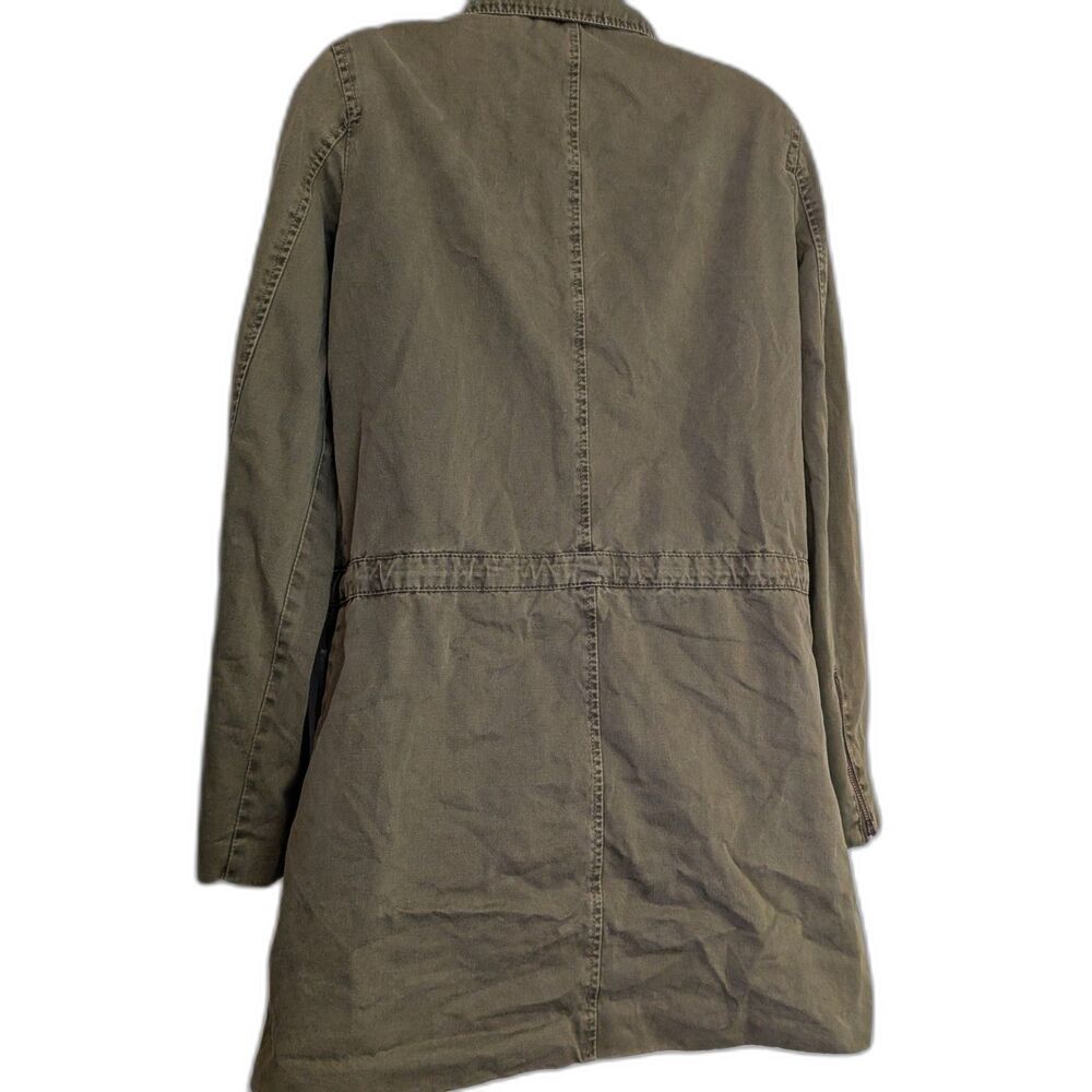 ZARA Trafaluc Military Jacket Women Olive Green Utility Windbreaker No Hood - Picture 2 of 12